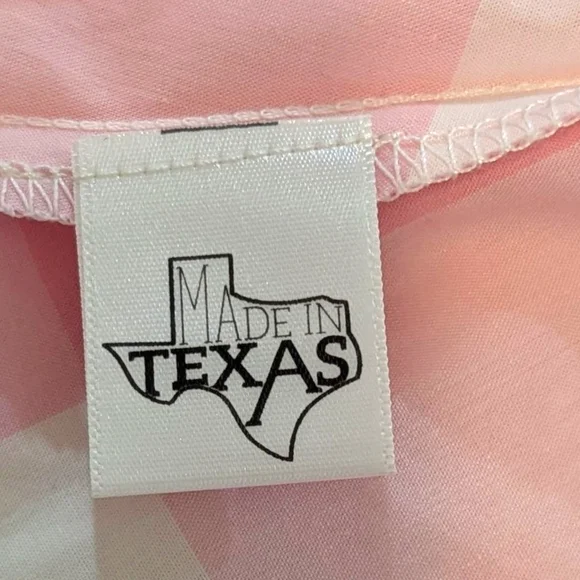 Lauren James Women's Riley Gingham Ruffle Top, Pink Cotton Candy. Size L - Picture 5 of 9